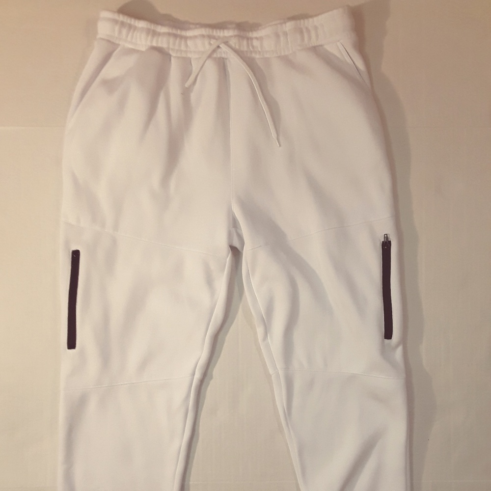 #113 MODERN CULTURE FLEECE WHITE SWEATPANTS
